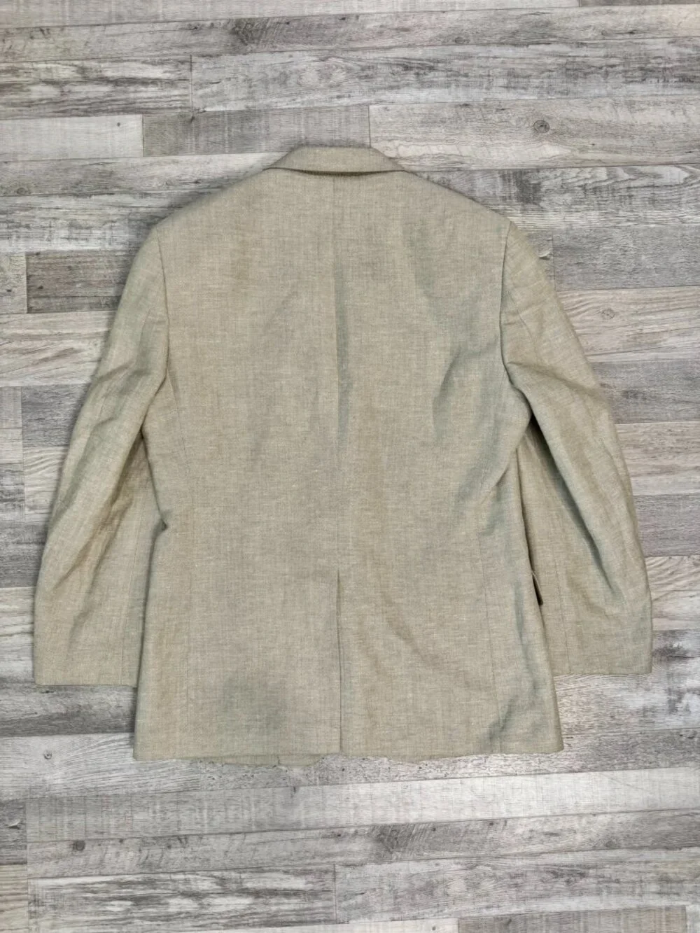 Club Room For Macy's Beige Linen Men's 2-Button Blazer Size 38 Short K16